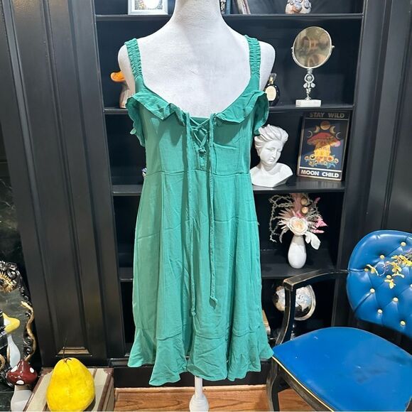 American Eagle Outfitters Green Mini Dress NWT Size Small - Picture 2 of 14